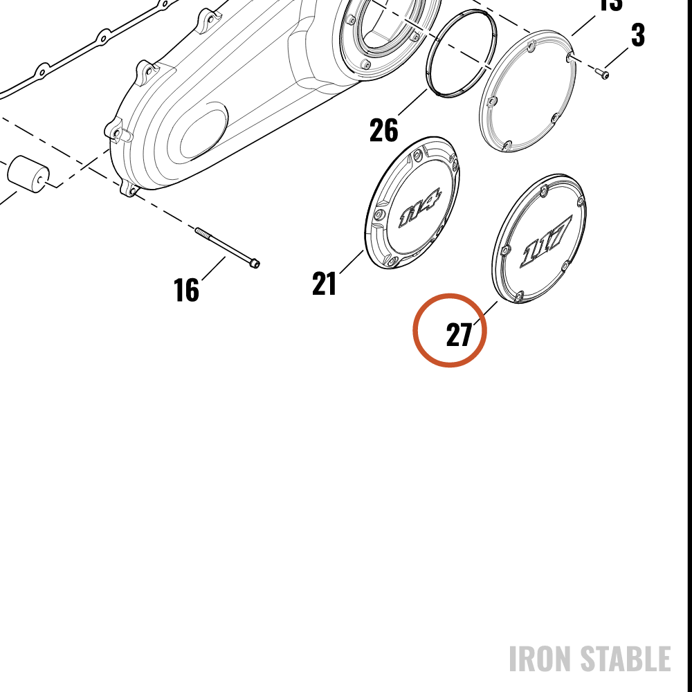 Harley-Davidson Cover, Cl, 117, Chrome