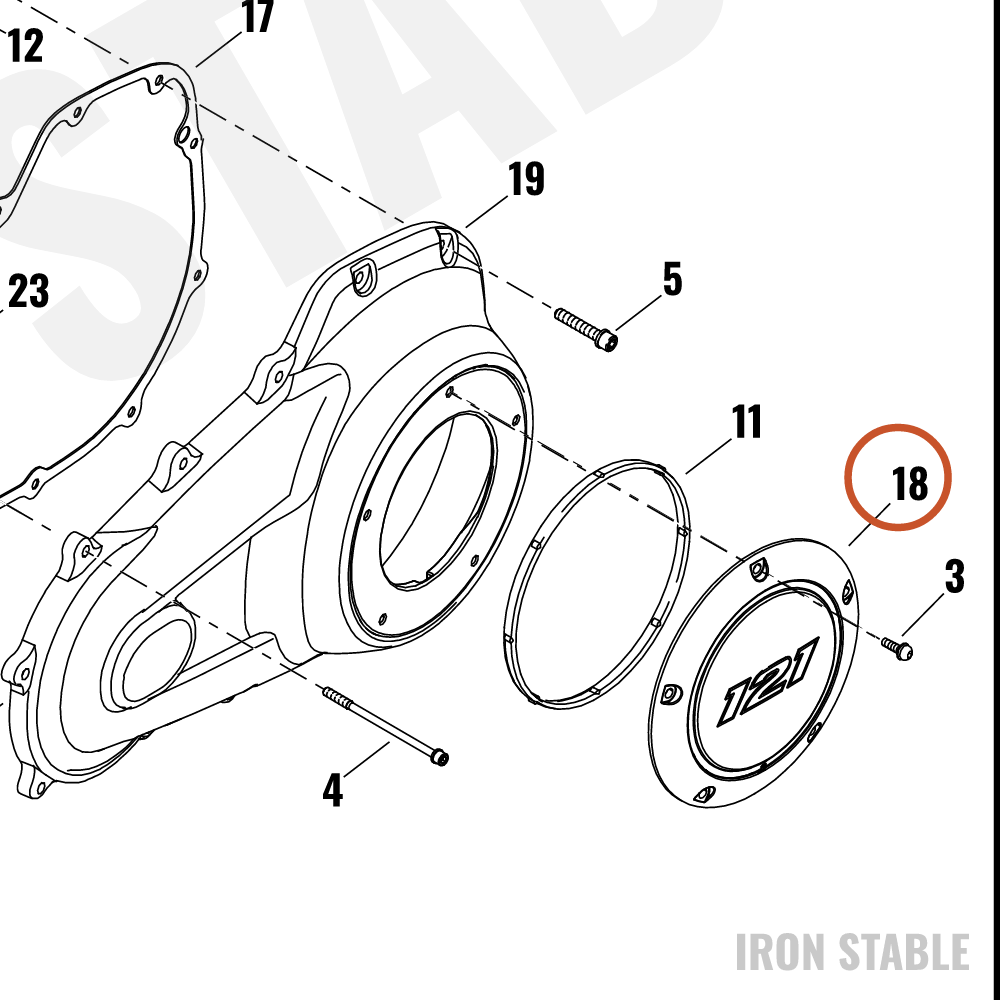 Harley-Davidson Cover, Cl, Assembly, Chrome, Orange
