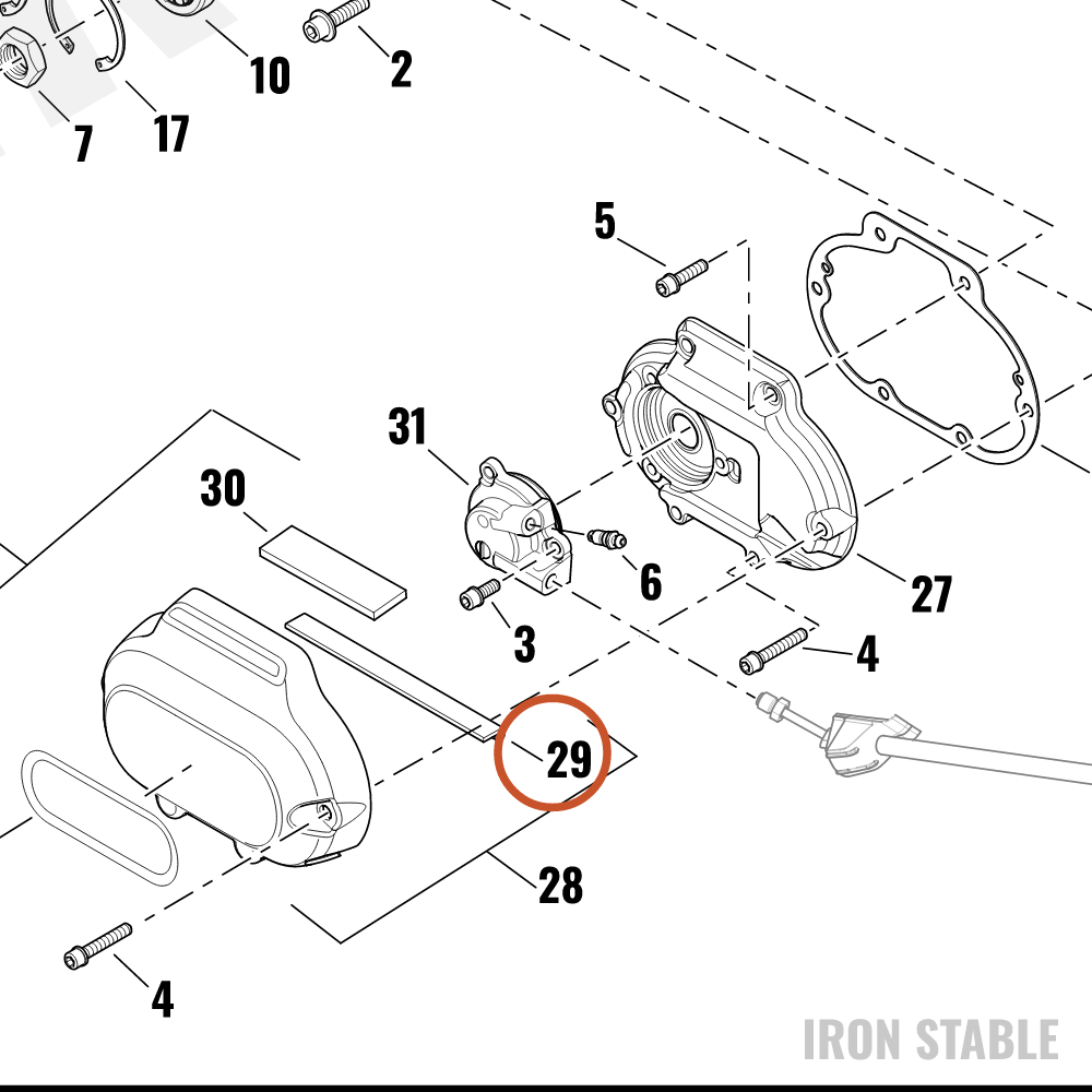 Harley-Davidson Pt Cover Misc Component, Trim, Rubber