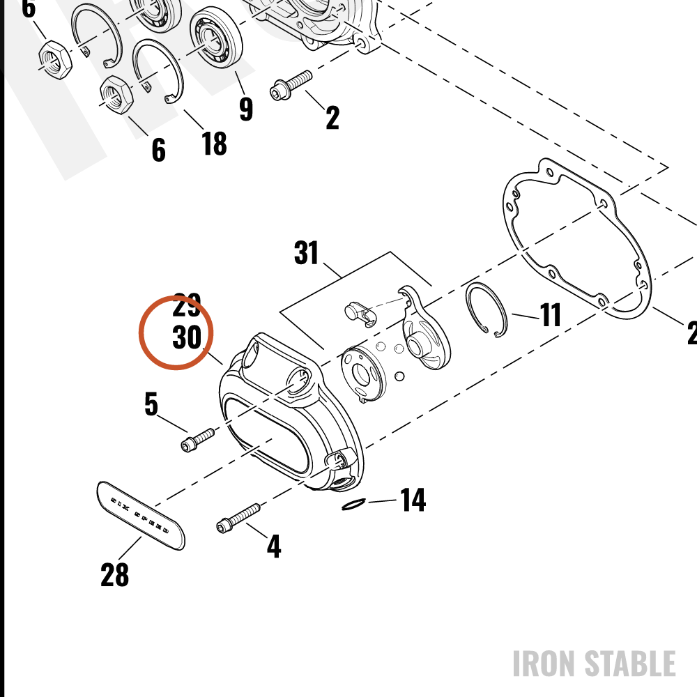 Harley-Davidson Pt Cover Misc Component, Assembly, Xmsn, Ch