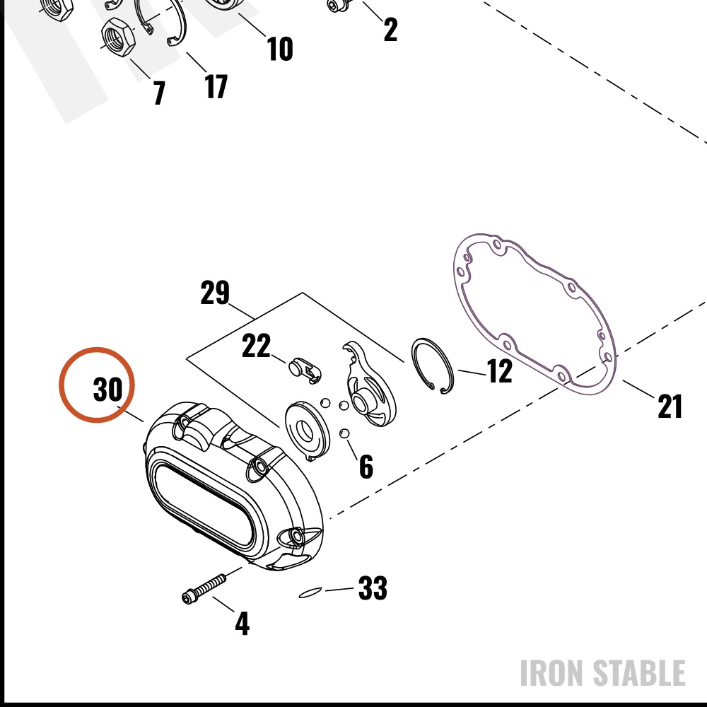 Harley-Davidson Pt Cover Misc Component, Xmsn Side Cv
