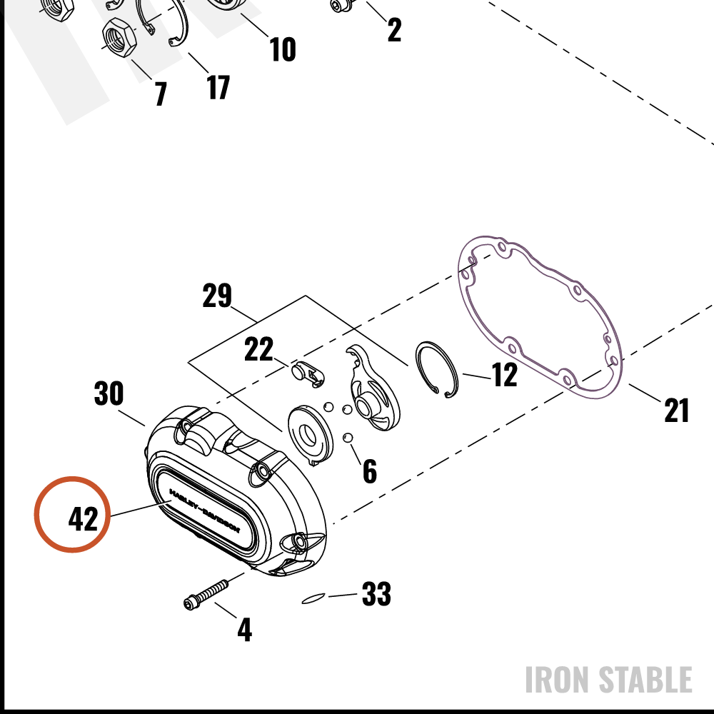 Harley-Davidson Pt Cover Misc Component, Xmsn Side Cv
