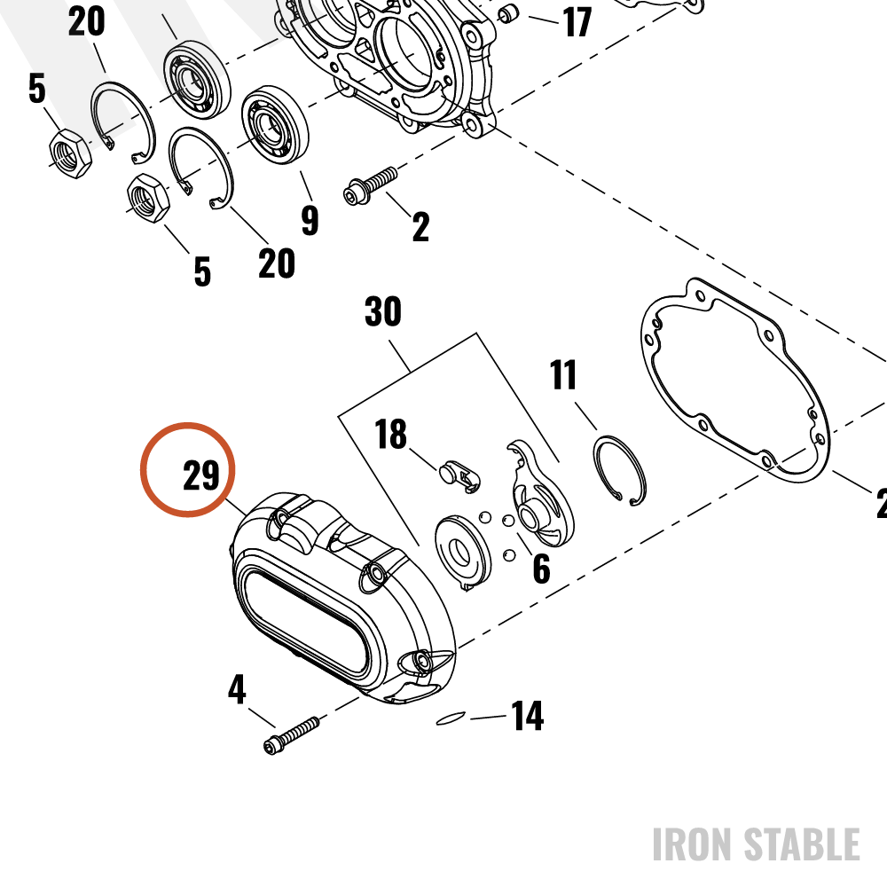 Harley-Davidson Pt Cover Misc Component, Xmsn Side, Mc