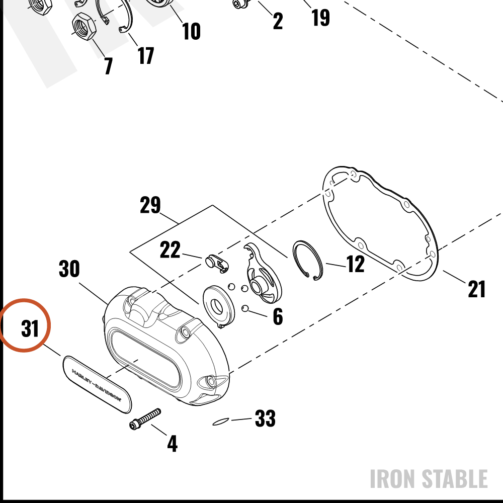 Harley-Davidson Pt Cover Misc Component, Xmsn Sd Cover