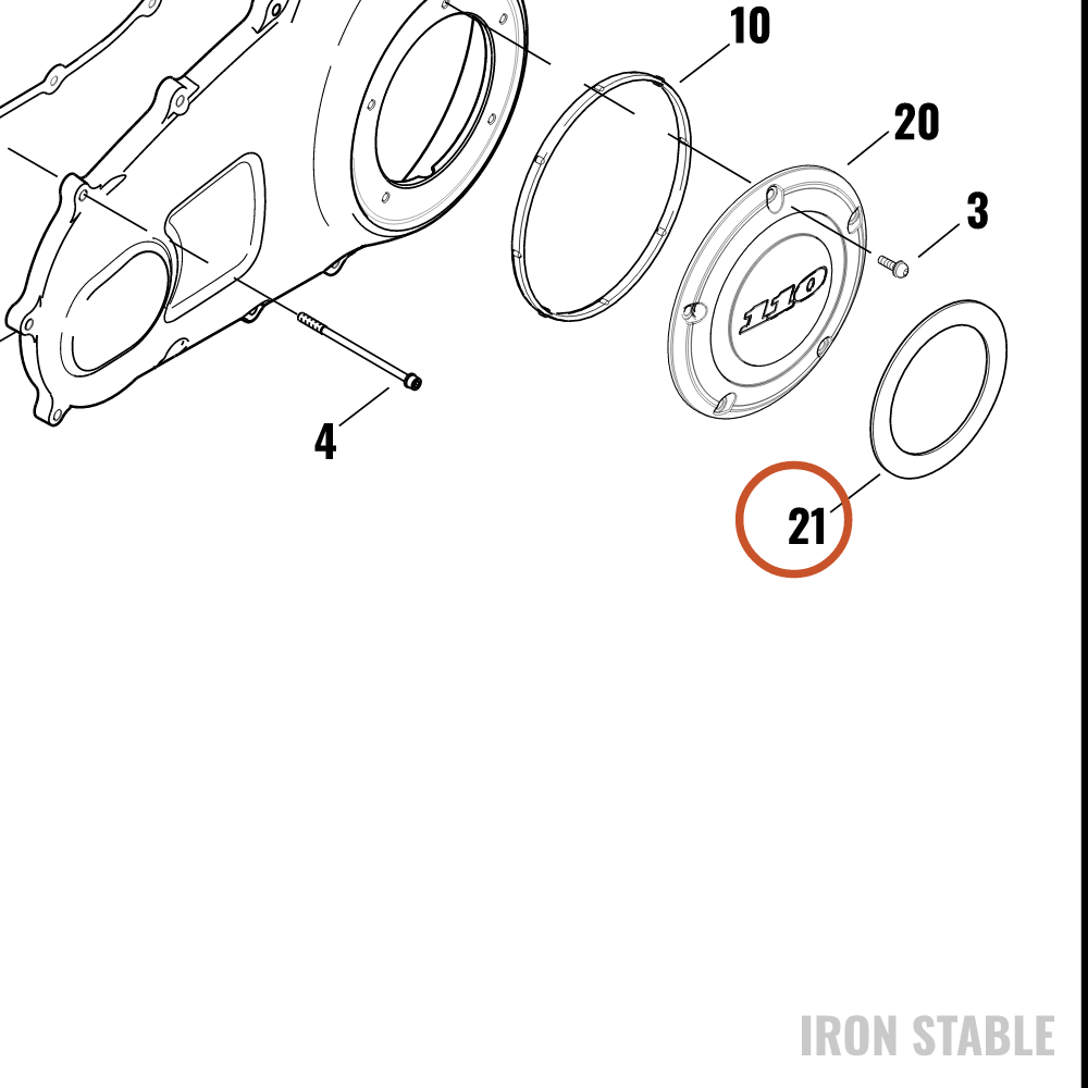 Harley-Davidson Insert, Derby Cover