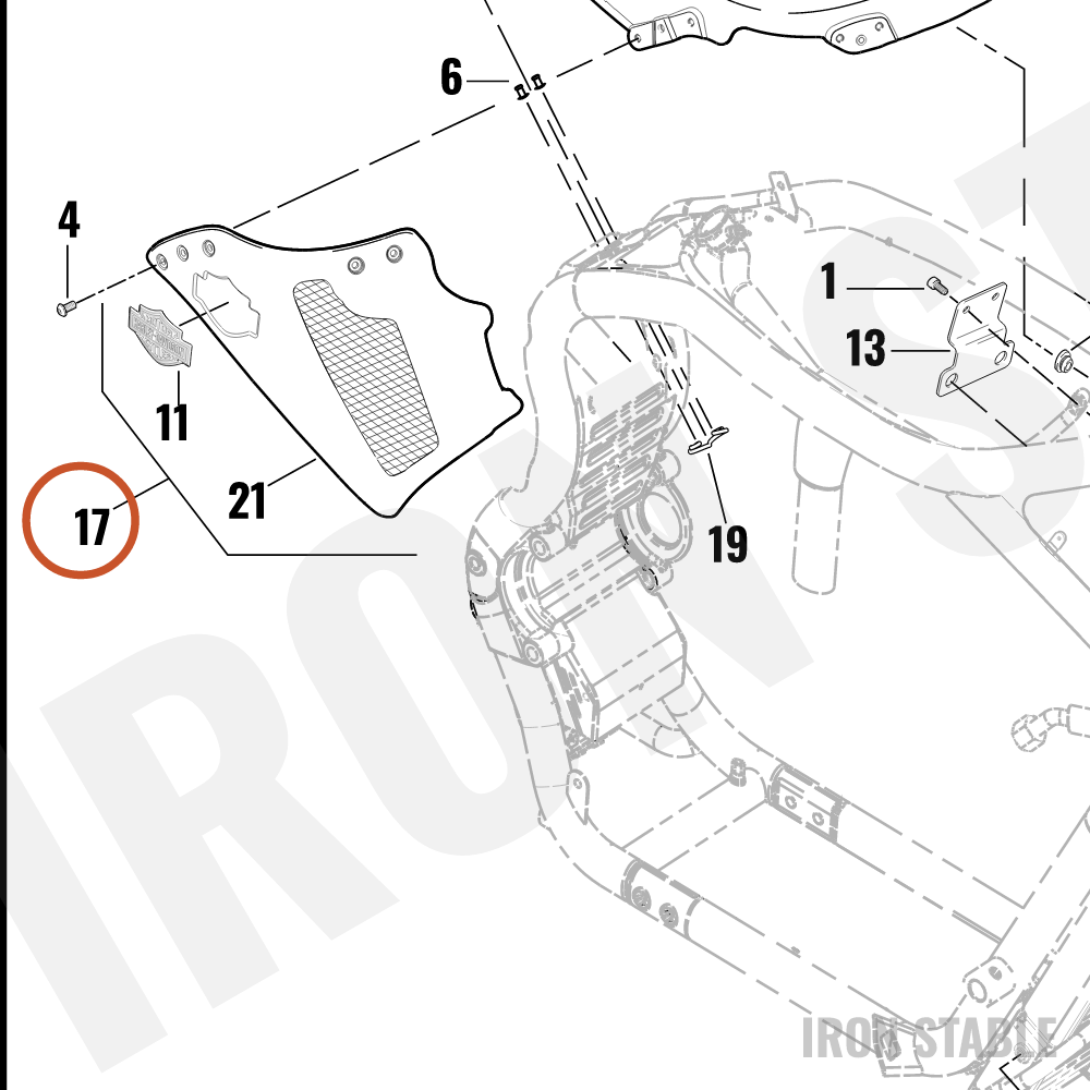 Harley-Davidson Derby Cover, Pol'shd/Pntd