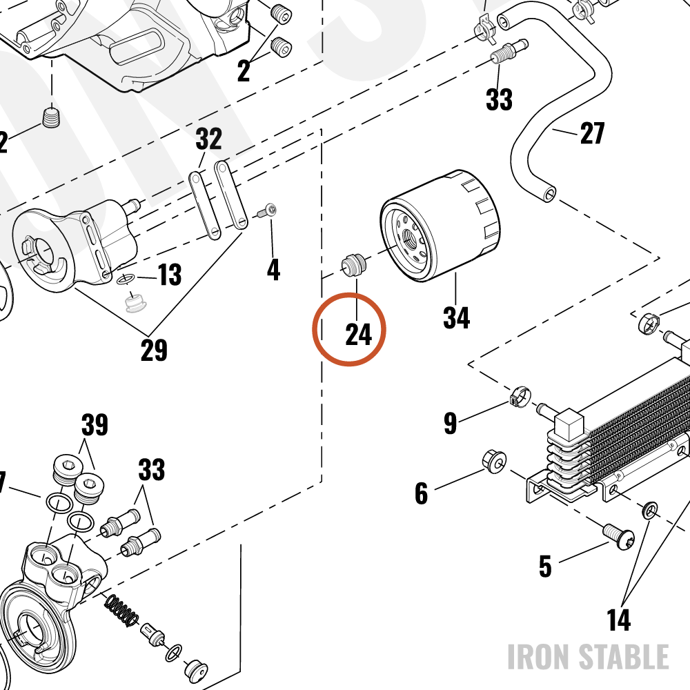 Harley-Davidson Hardware, Misc, Adapter, Oil Filter