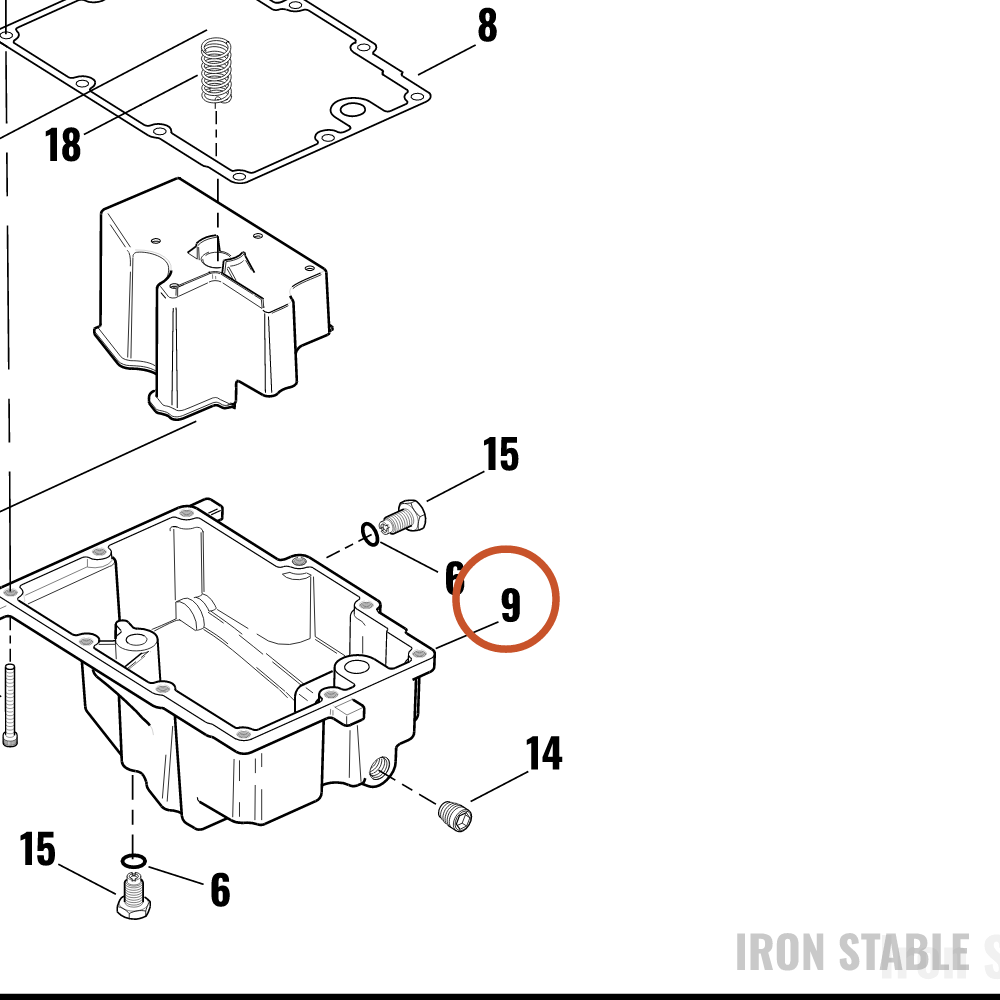 Harley-Davidson Kit-Oilpan Assembly, Black