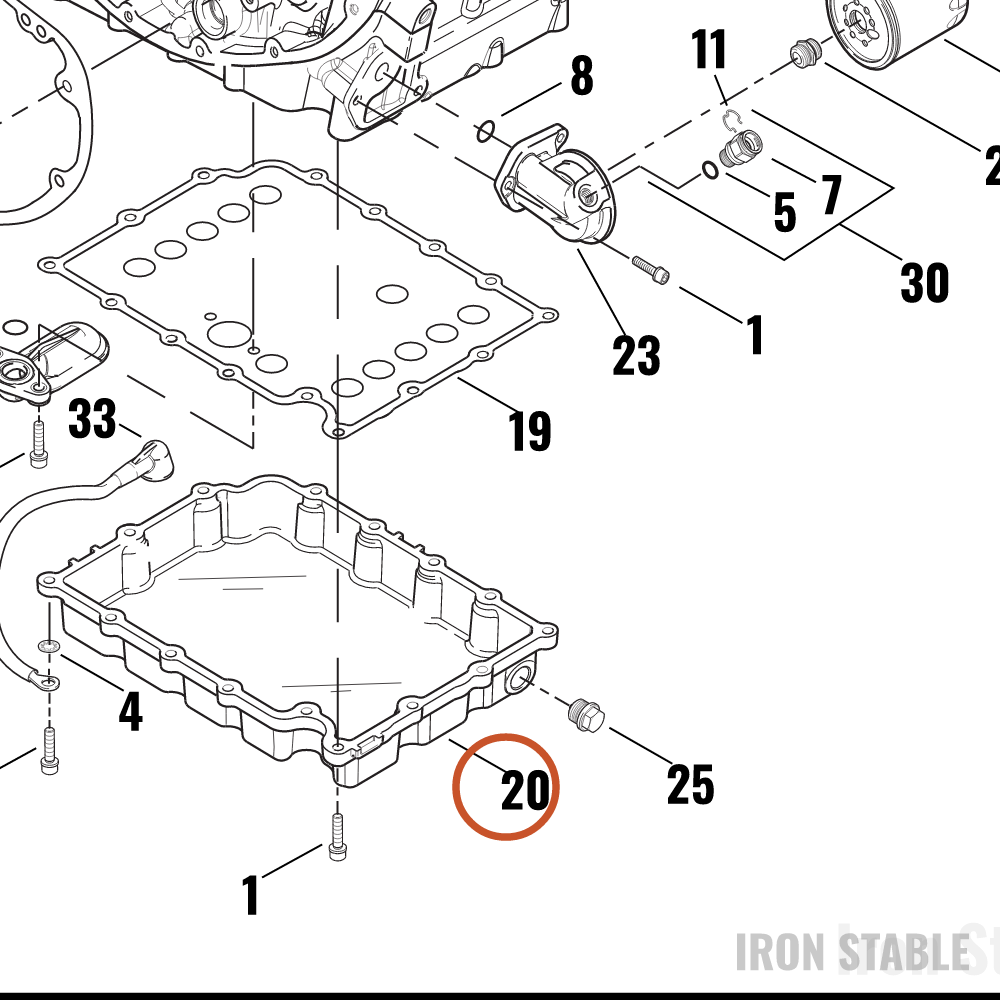 Harley-Davidson Mach, Oil Pan/Black