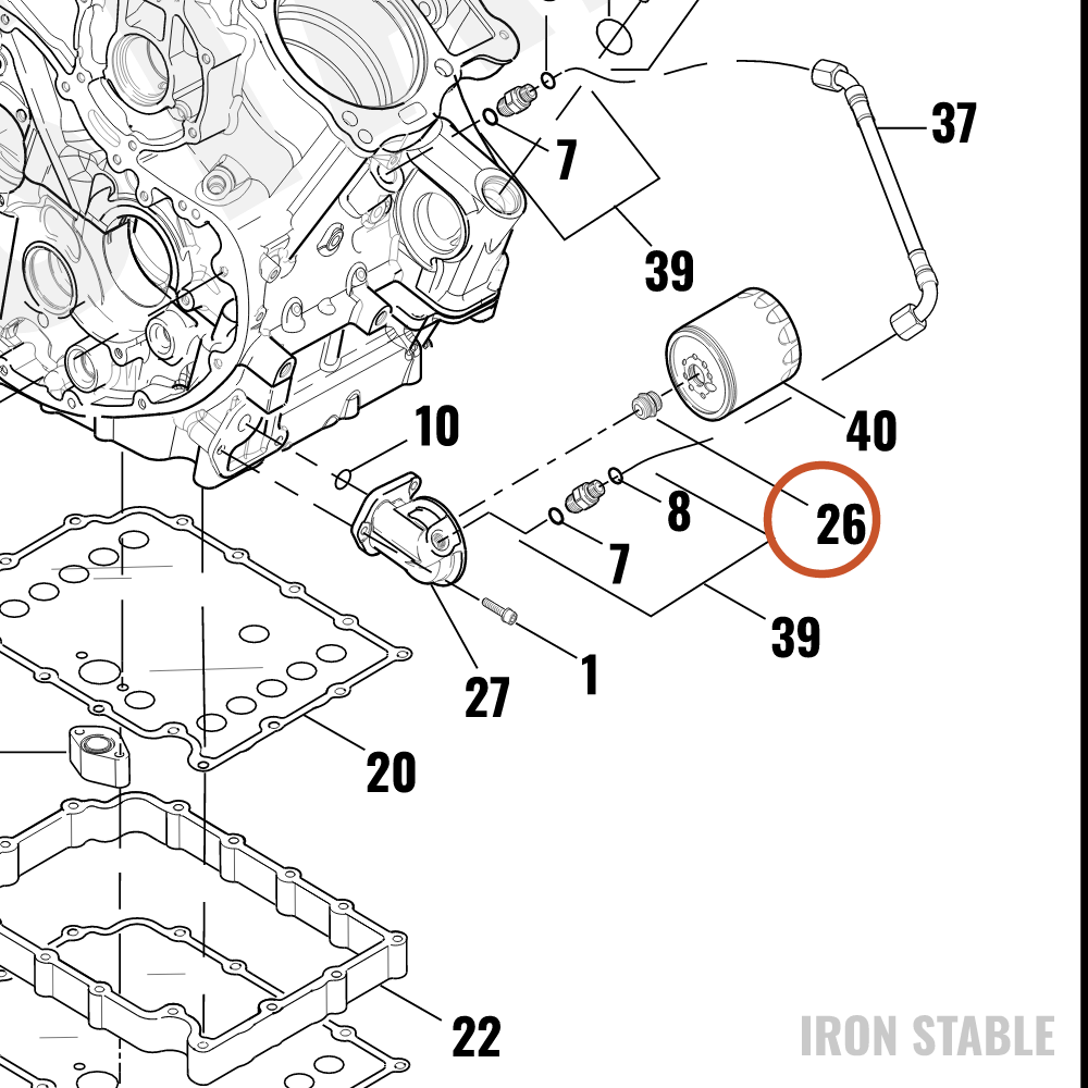 Harley-Davidson Oil Filter Adapter
