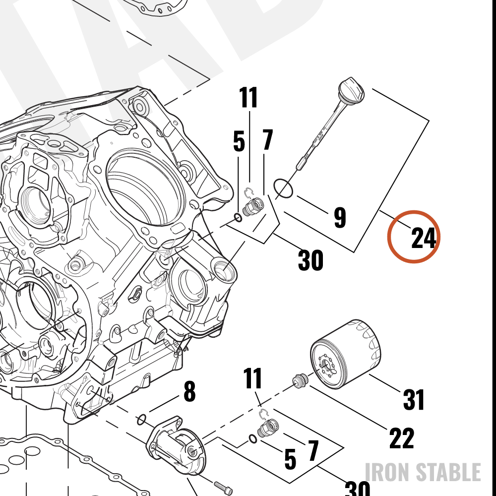 Harley-Davidson Dipstick Assembly, Oil Fill