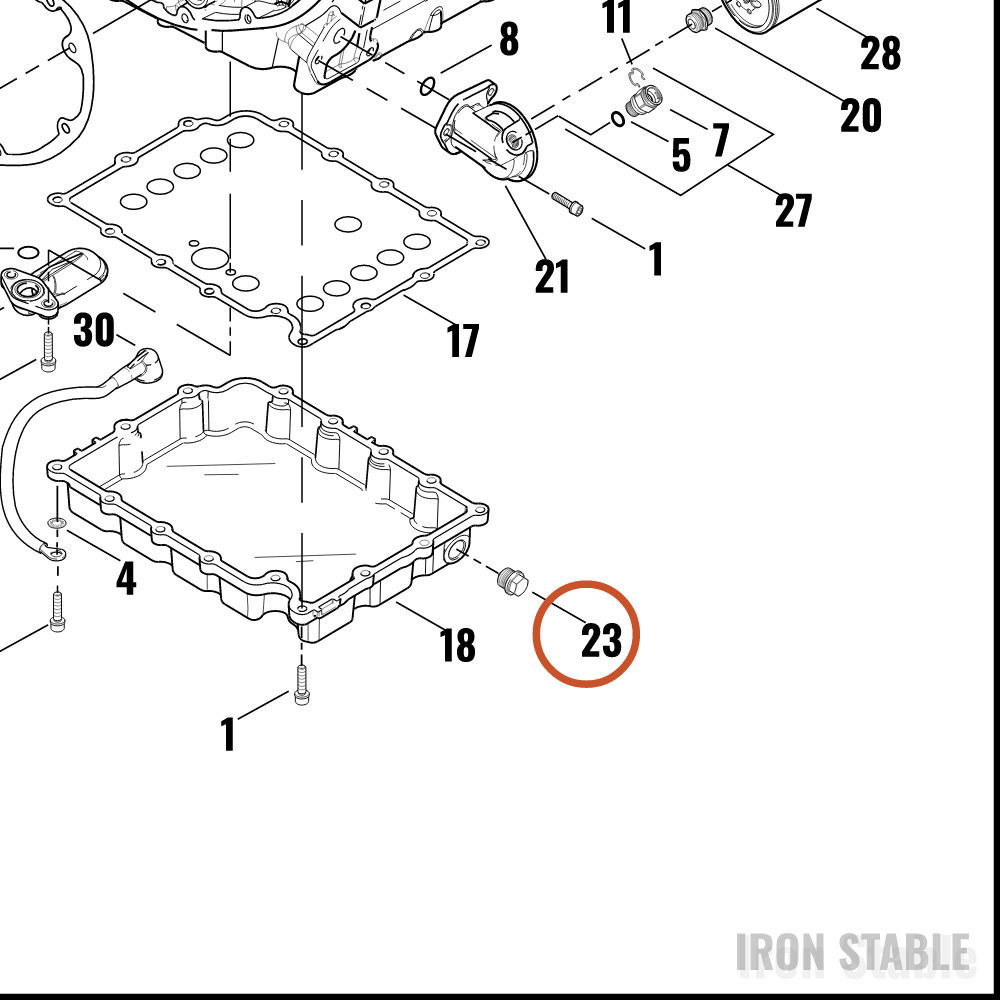 Harley-Davidson Plug, Magnetic/Oil Drain