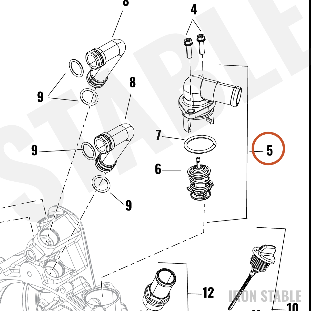 Harley-Davidson Housing, Thermo, Assembly, Blk, W/Seal