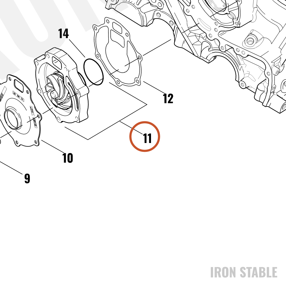 Harley-Davidson Housing Assembly, Waterpump/Platinum