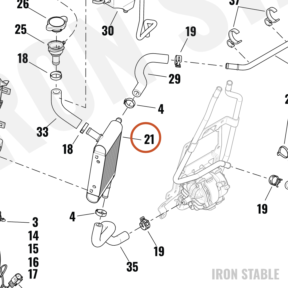 Harley-Davidson Core, Rh-Radiator(Po)