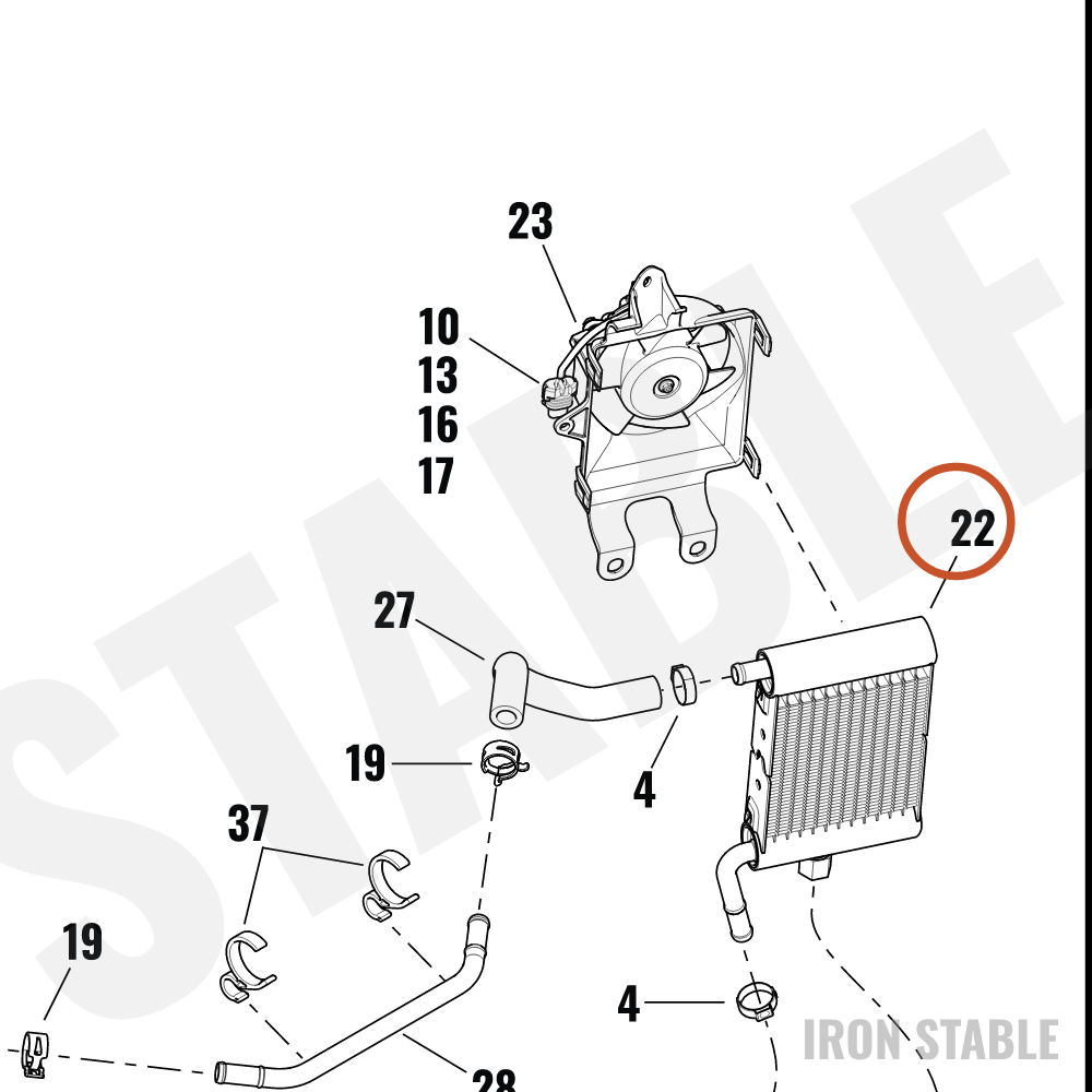 Harley-Davidson Core, Lh-Radiator(Po)