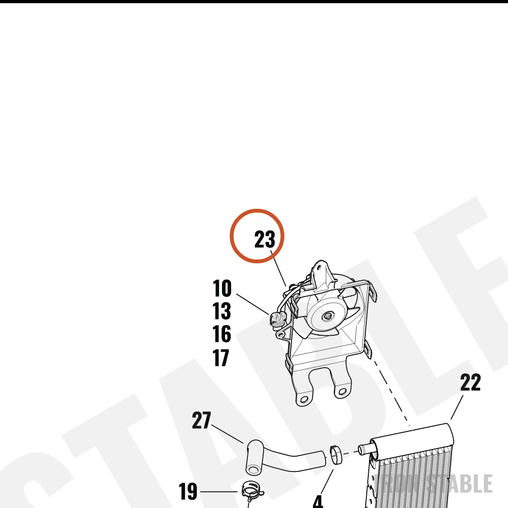 Harley-Davidson Fan Assembly, Lh