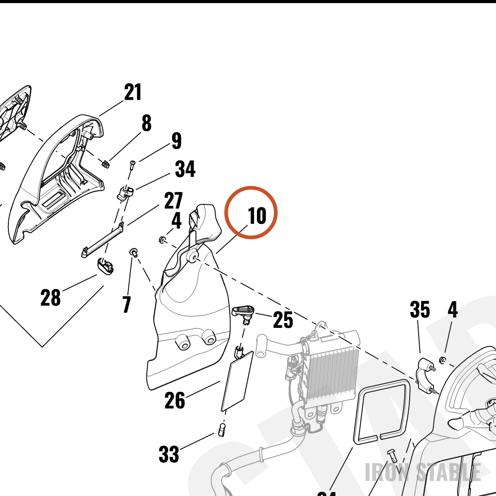 Harley-Davidson Duct, Lh-Radiator