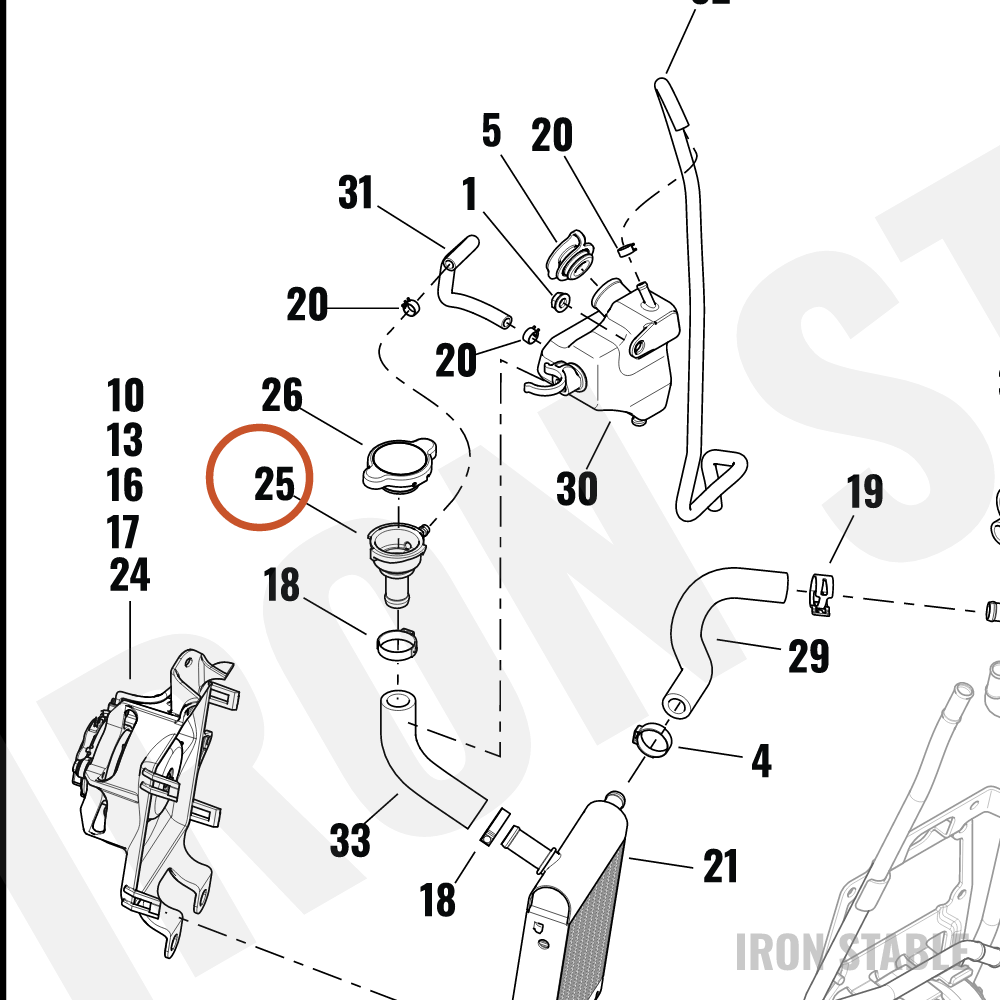 Harley-Davidson Coolant Fill Neck