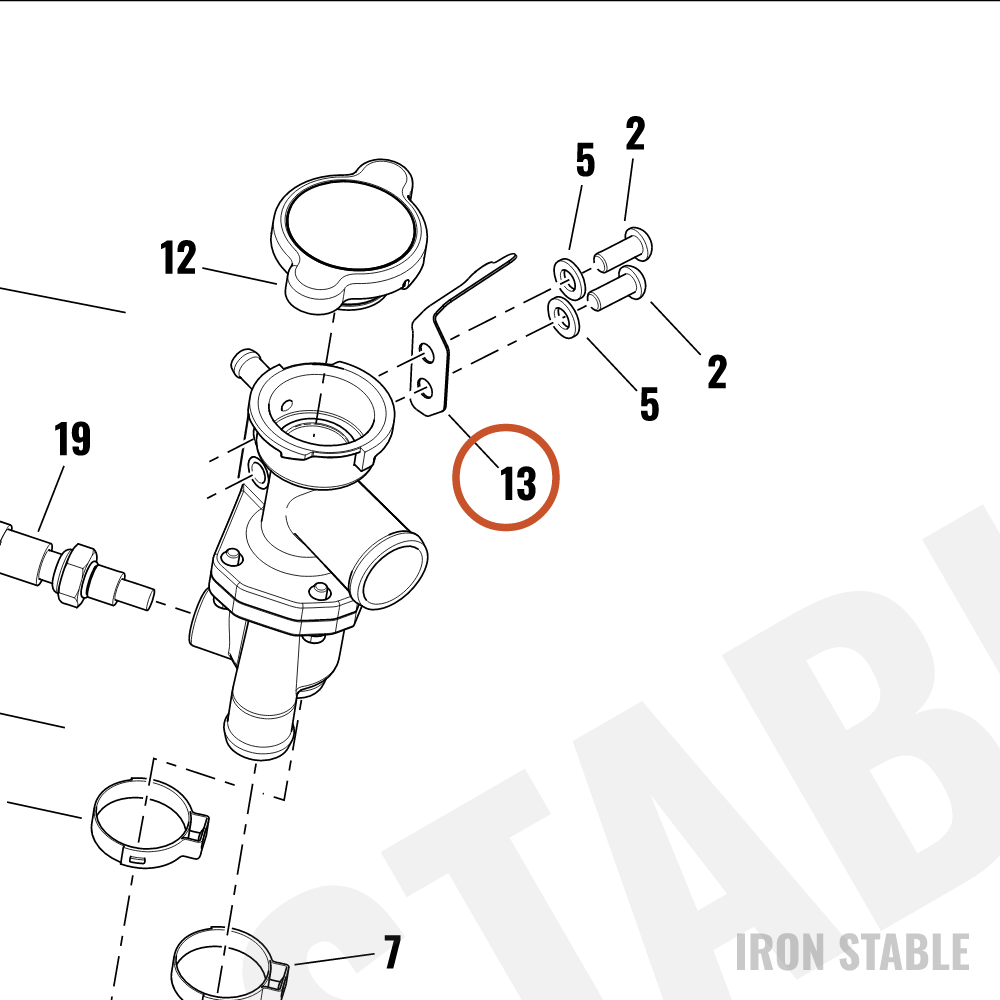 Harley-Davidson Tab, Coolant Cap Lock