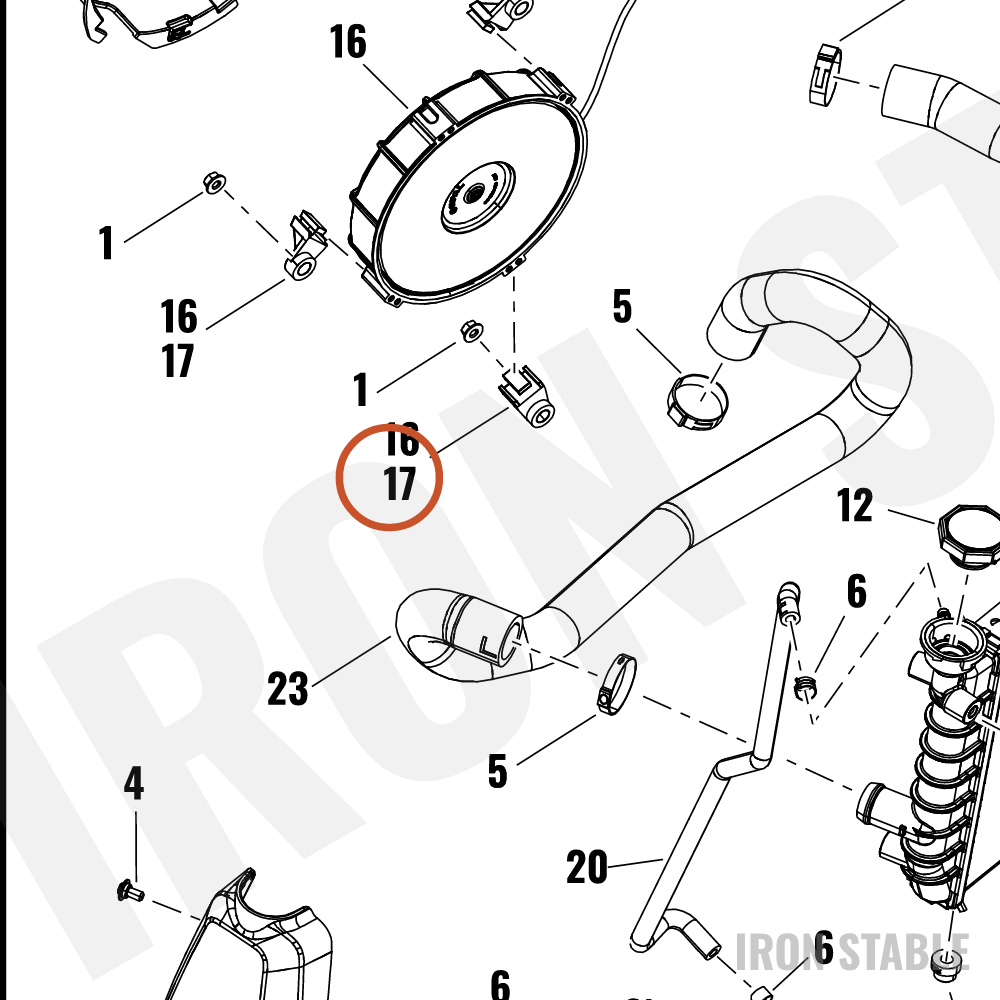 Harley-Davidson Fan, Clg, Mounting Foot