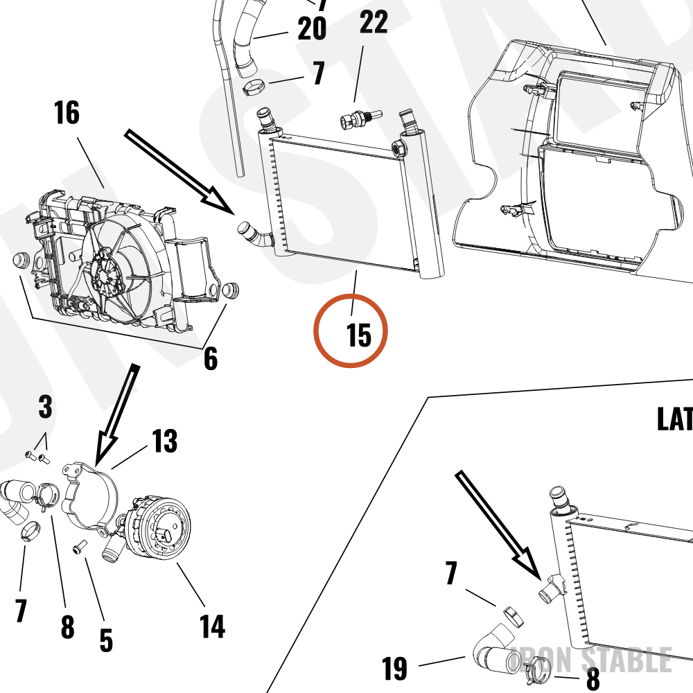 Harley-Davidson Radiator, Core-Center