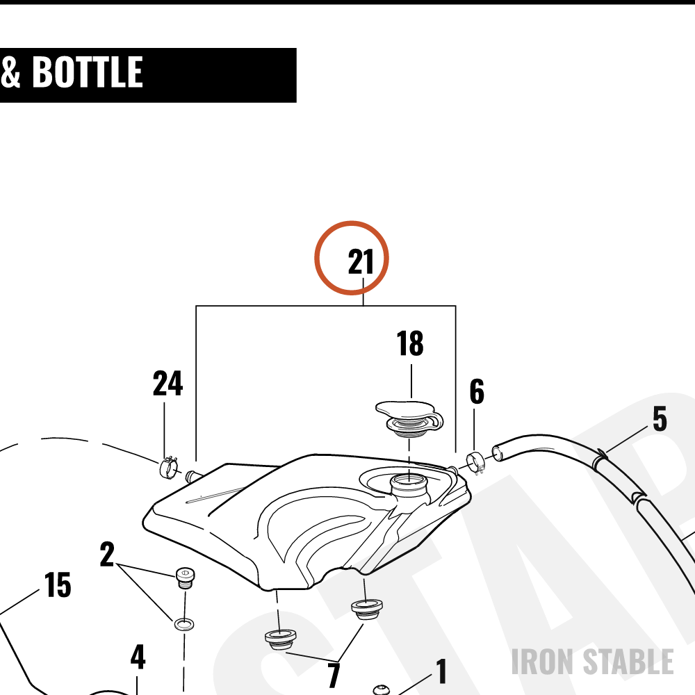 Harley-Davidson Coolant Bottle, W/Cap Assembly