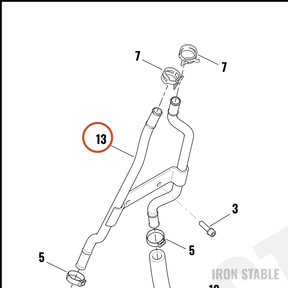 Harley-Davidson Tube Assembly, Coolant Downtubes
