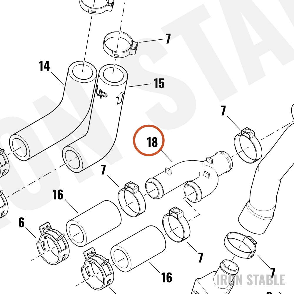 Harley-Davidson Fitting Y, Lower Cyl