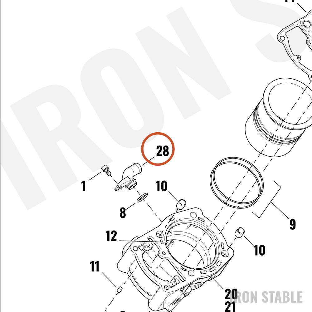 Harley-Davidson Sleeve, Coolant, Plastic