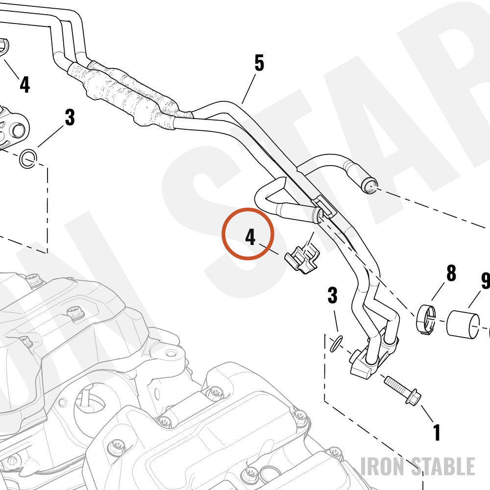 Harley-Davidson Bracket, Coolant Tube