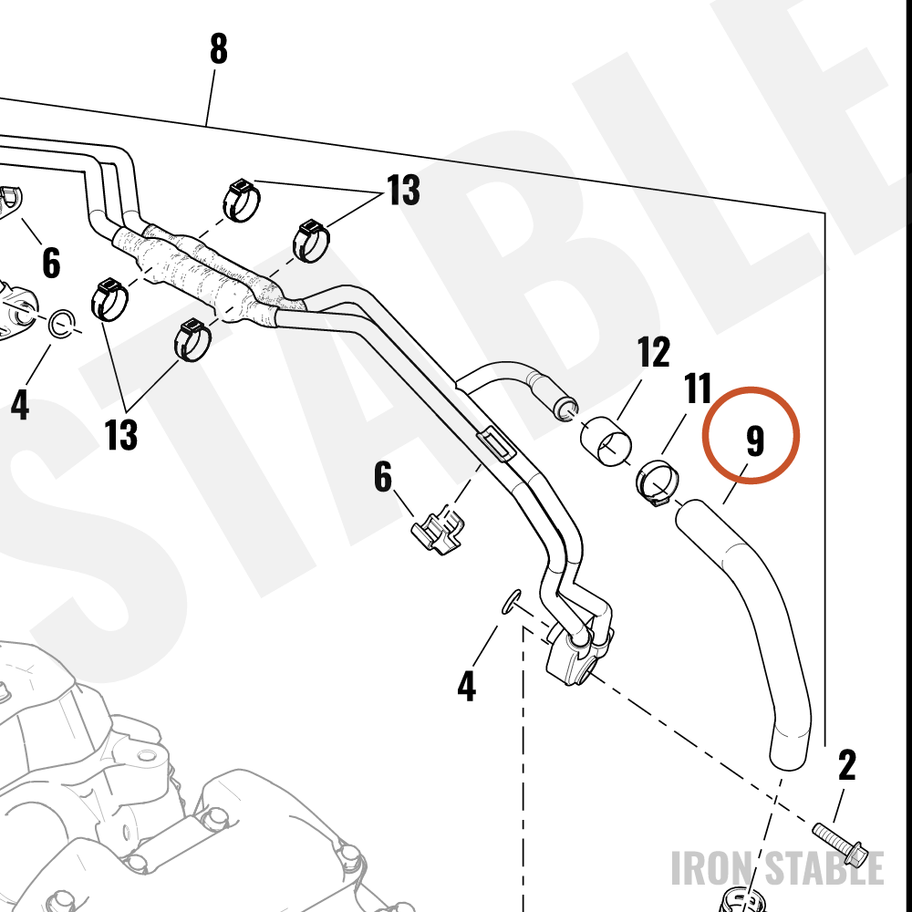 Harley-Davidson Hose, Coolant, Lh-Front