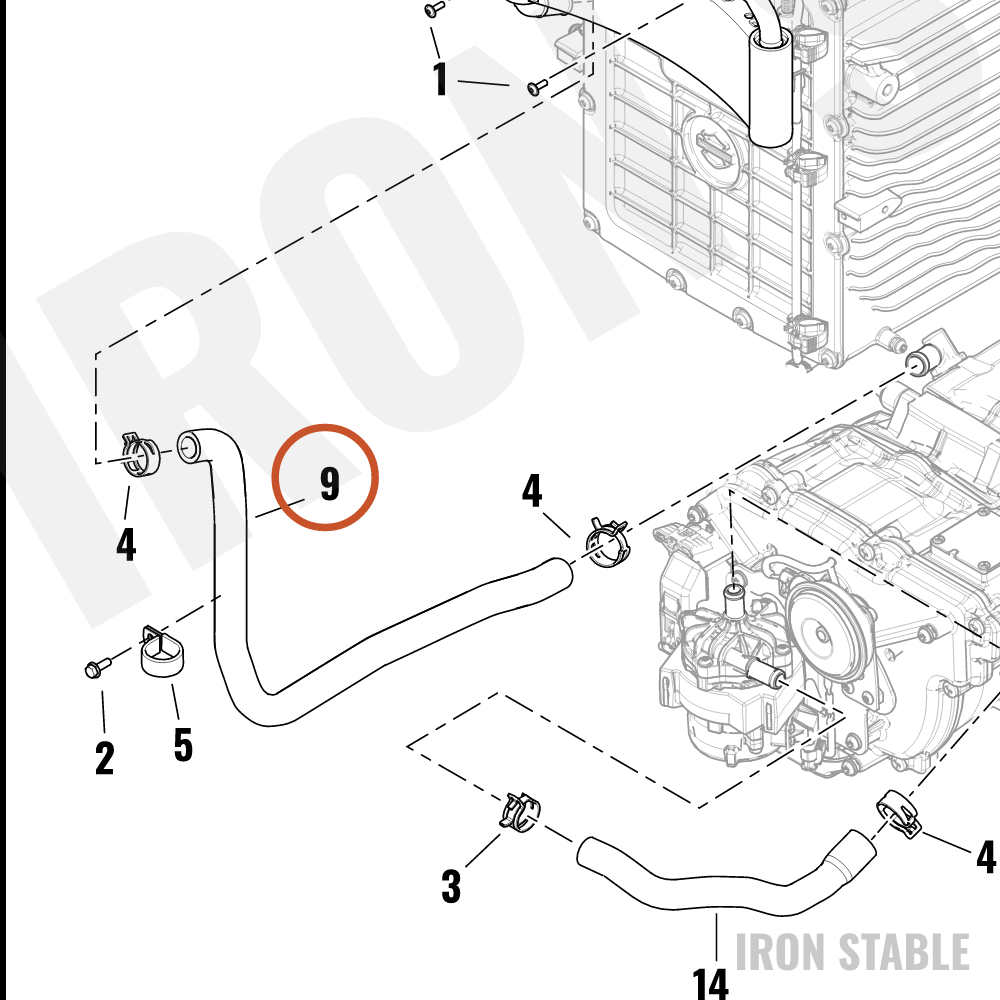 Harley-Davidson Hose, Rdtr, Evpt To Rdtr