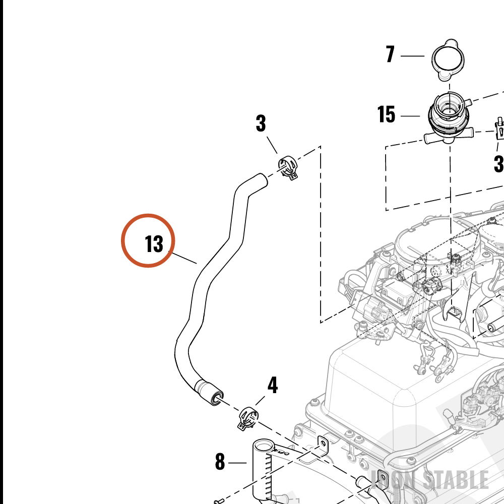 Harley-Davidson Hose, Rdtr, Radiator To Charger