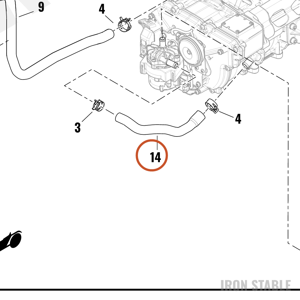Harley-Davidson Hose, Rdtr, Pump To Evpt