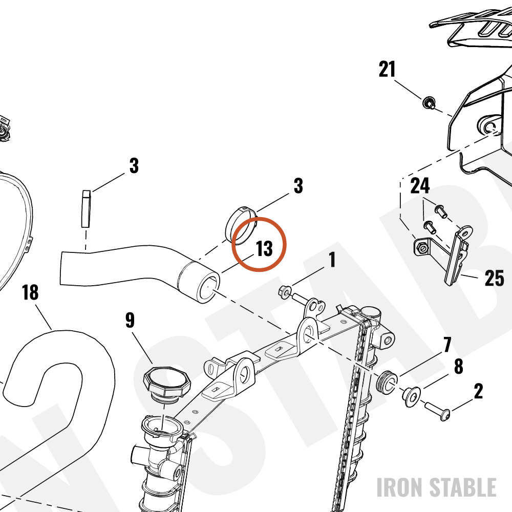 Harley-Davidson Hose, Rdtr, Inlet