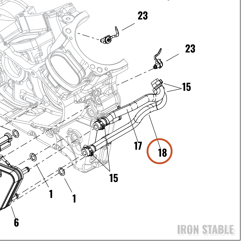 Harley-Davidson Hose, Rdtr, Liqu Cld Oclr-Engn