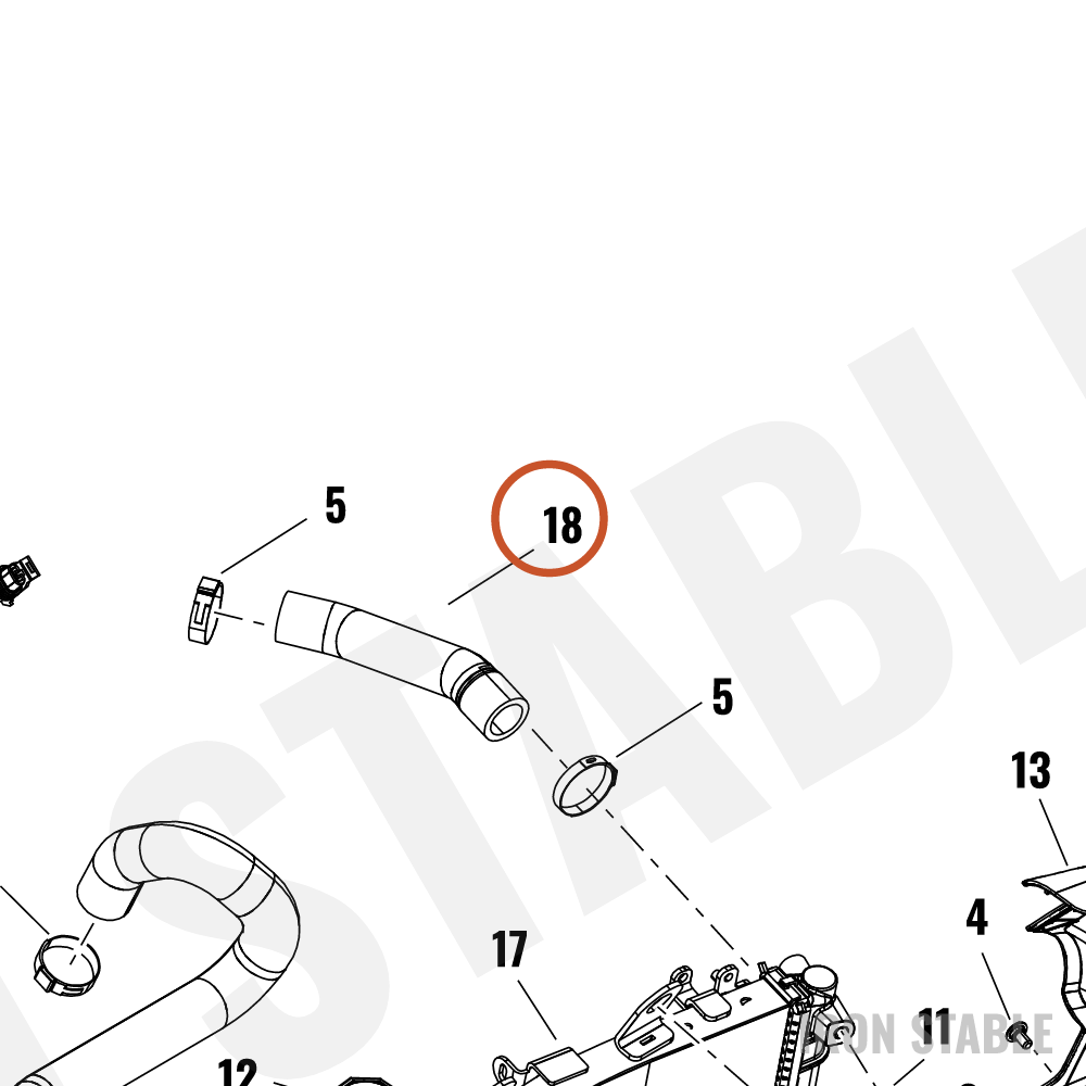 Harley-Davidson Hose, Rdtr, Inlet