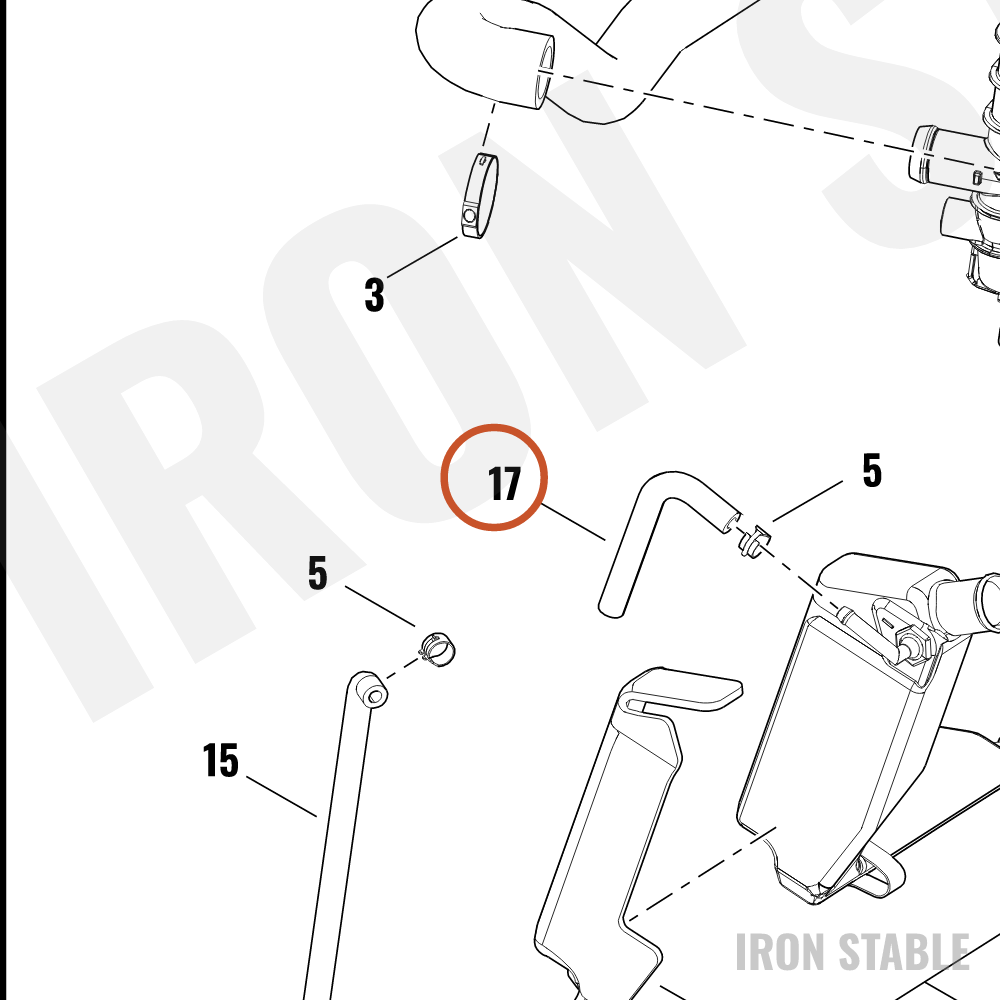 Harley-Davidson Hose, Rdtr, Ovfl Vent