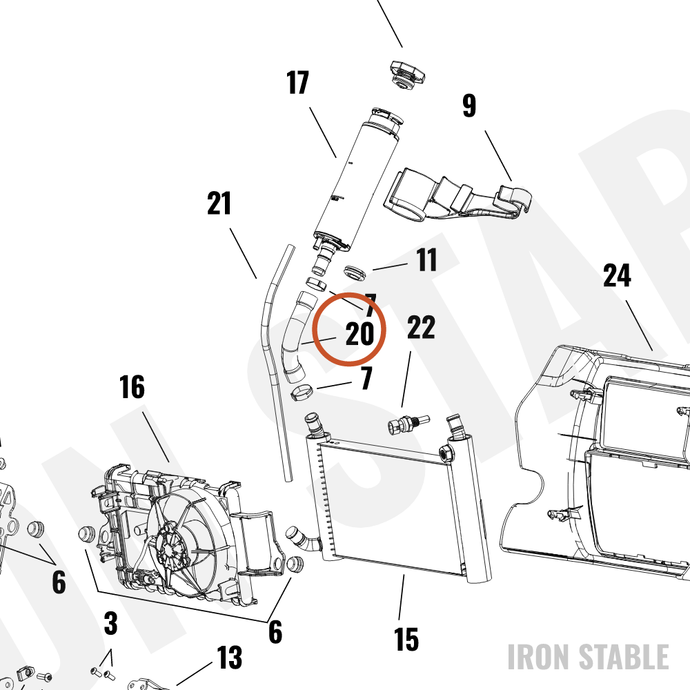 Harley-Davidson Hose, Rdtr, Coolant Fill