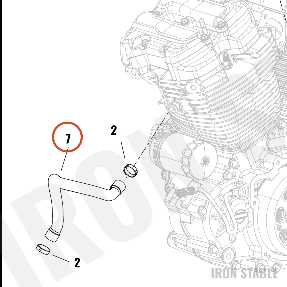 Harley-Davidson Hose, Rdtr, Front Head, Outlet