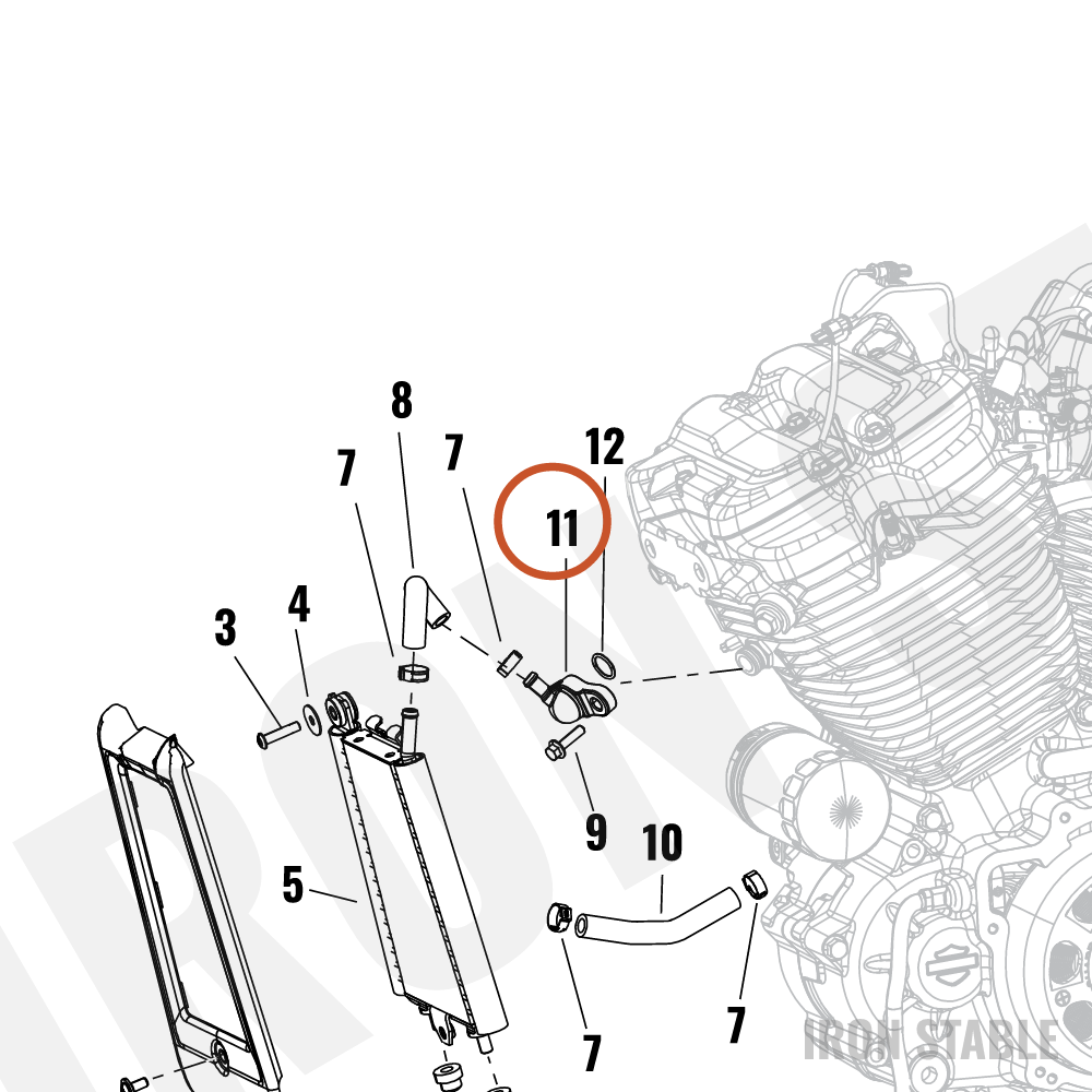 Harley-Davidson Housing, Rdtr Manf, Oil Feed
