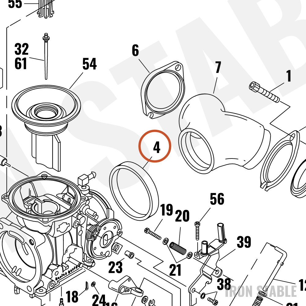 Harley-Davidson Seal Ring, Carb