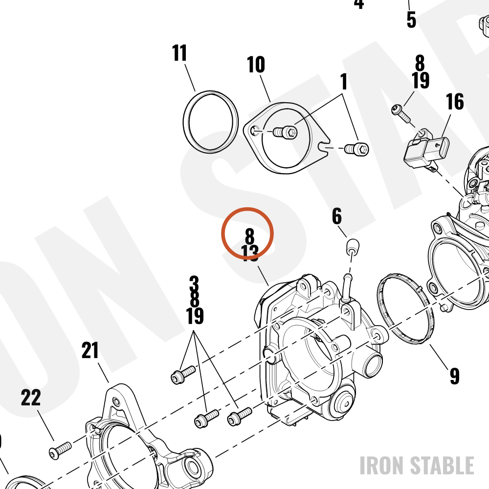 Harley-Davidson Manifold, Throt Body/Intk, Kit I