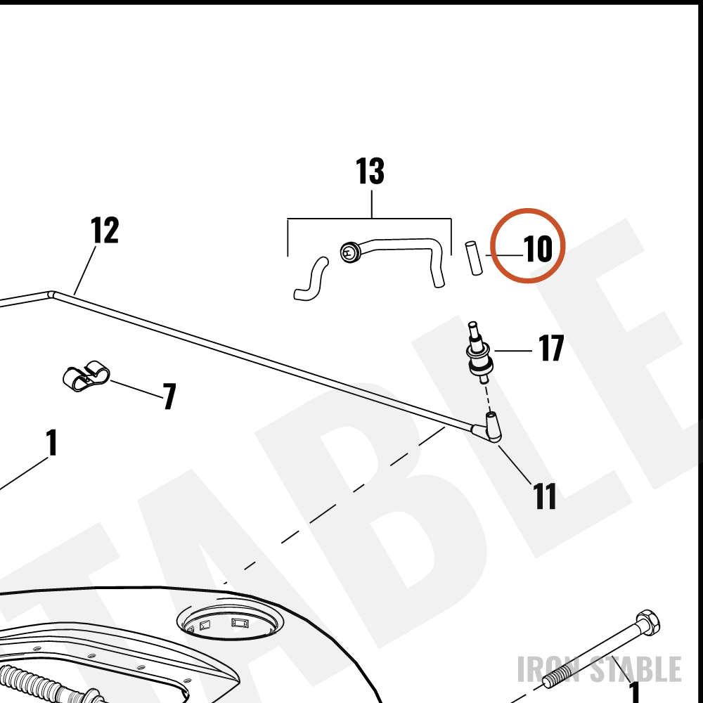 Harley-Davidson Hose, Carbon Cstr, X