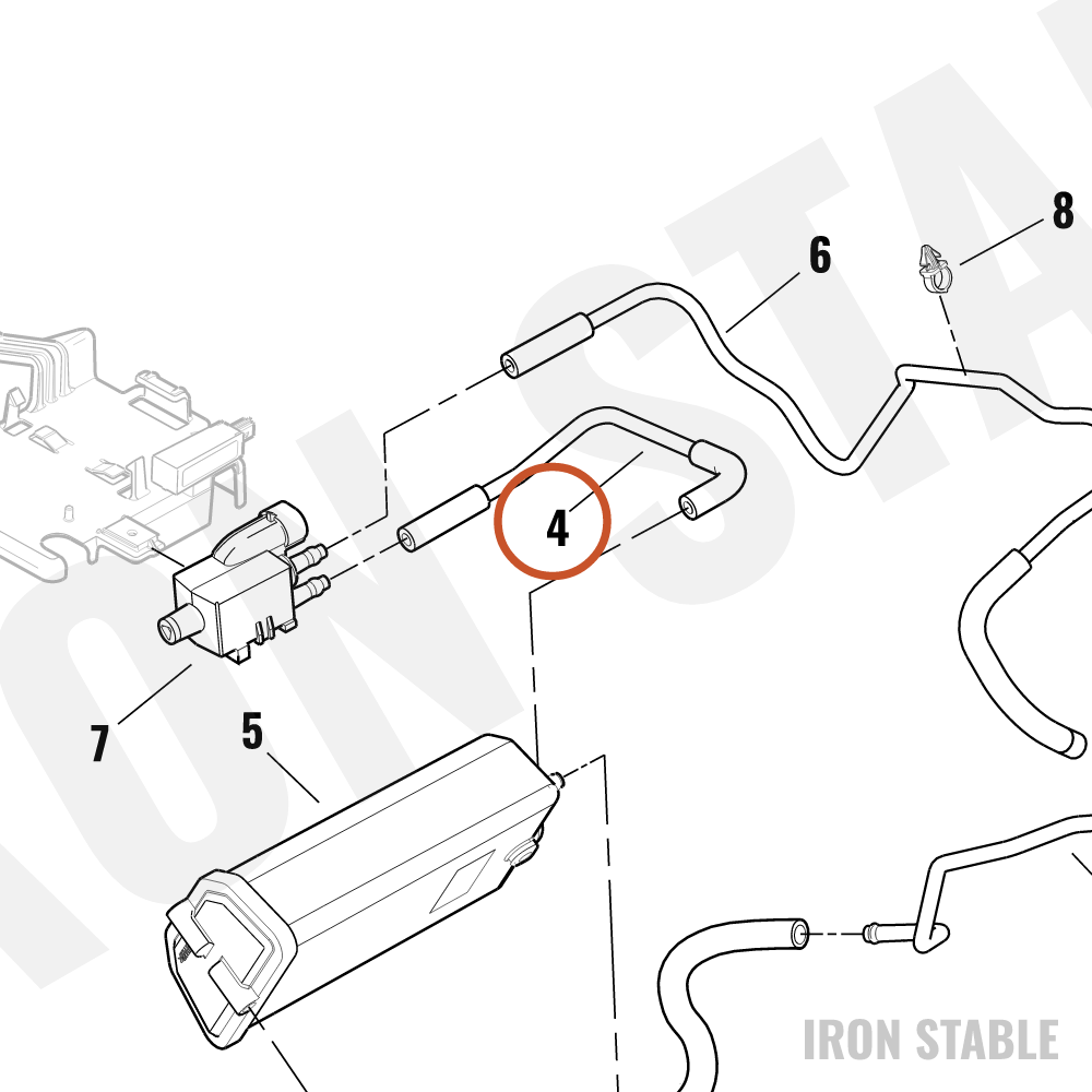Harley-Davidson Evap Line, Purge-To-Canister