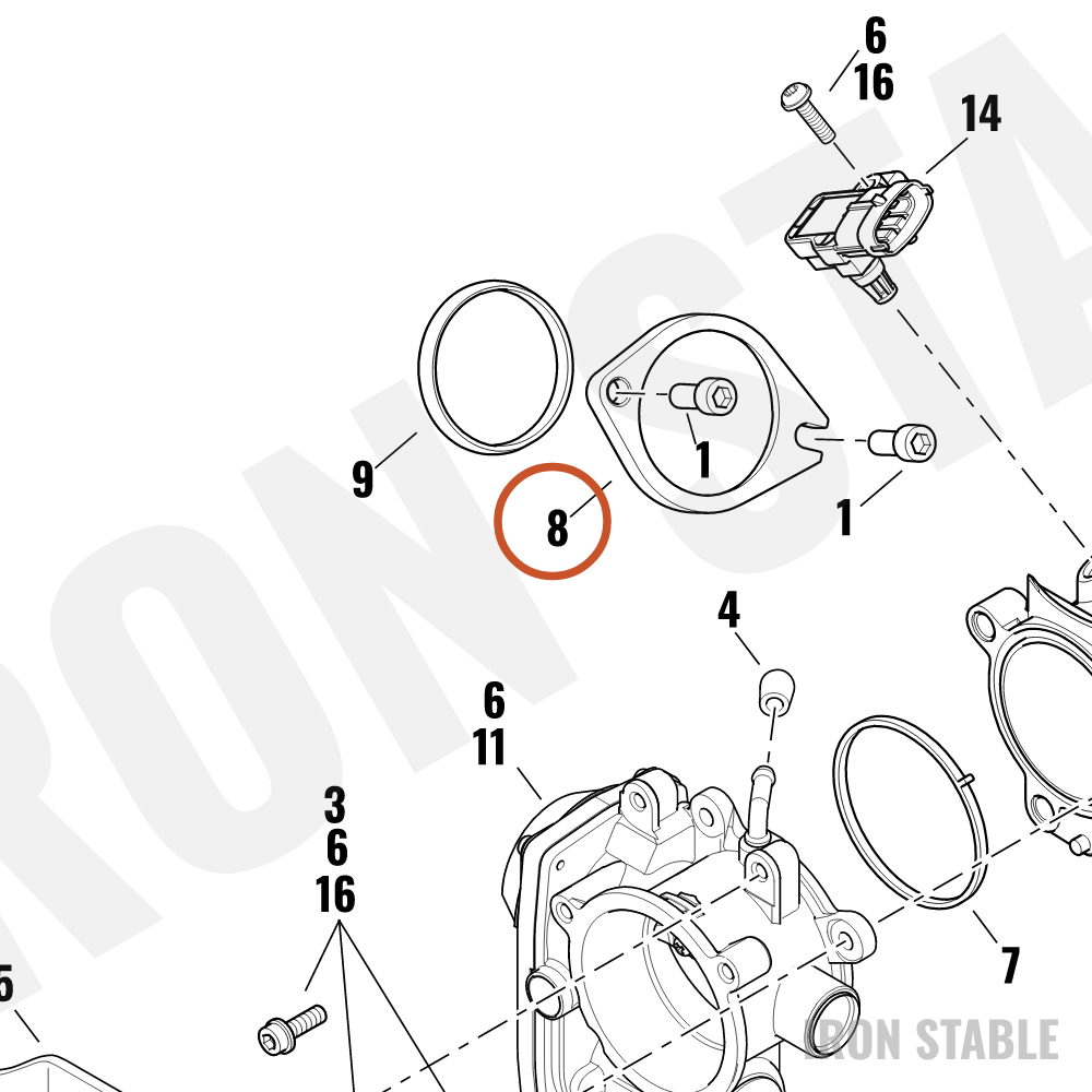 Harley-Davidson Throt Body-Intk Sub-Component, X