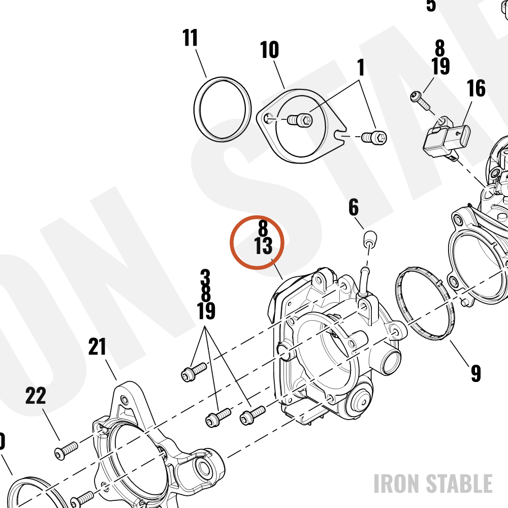 Harley-Davidson Throt Body, 55mm