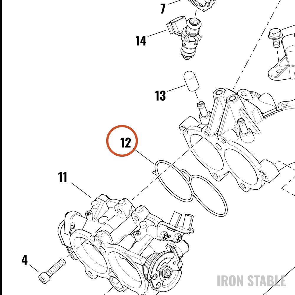 Harley-Davidson Seal, Throt Body-Manf, Dual Thro