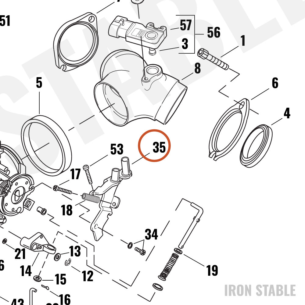 Harley-Davidson Bracket, Throttle Wire